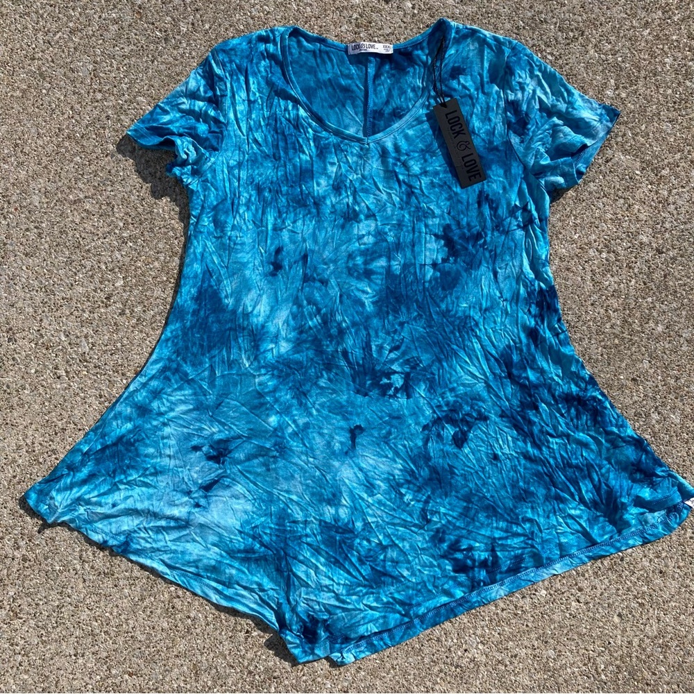 Lock & Love Blue Tie Dye Size XXXL *runs really small*